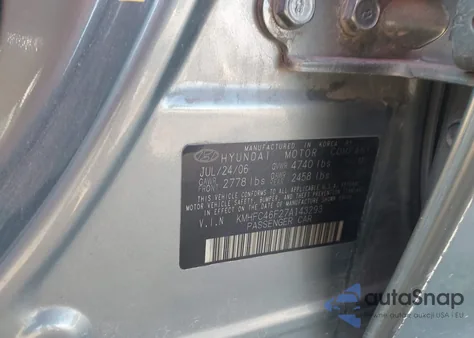 2007 Hyundai Azera Limited/Se from USA, damaged, VIN KMHFC46F27A143293